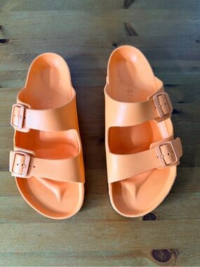Birkenstock Arizona Essentials slides Sandals Orange Papaya size 45 US  12-12.5.